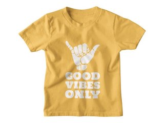 Bedrukt t-shirt geel